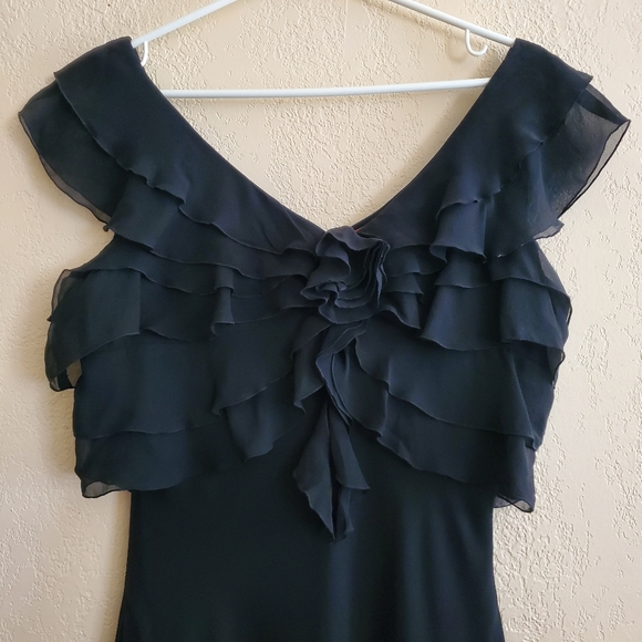 alain manoukian Midi Ruffle V-neck Dress - Picture 2 of 10